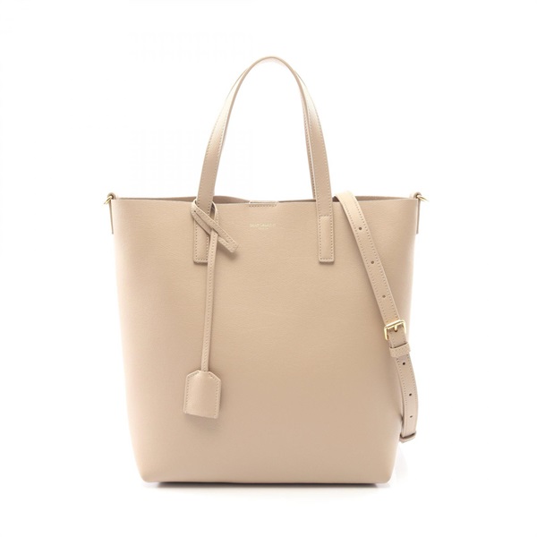 SAINT LAURENT PARIS SHOPPING TOY Crossbody Handbag 600307 leather Beige Used