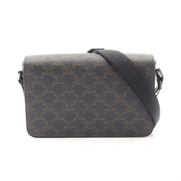 CELINE Triomphe Flap Messenger Bag Shoulder Crossbody Bag 111592ETH.38SI Used