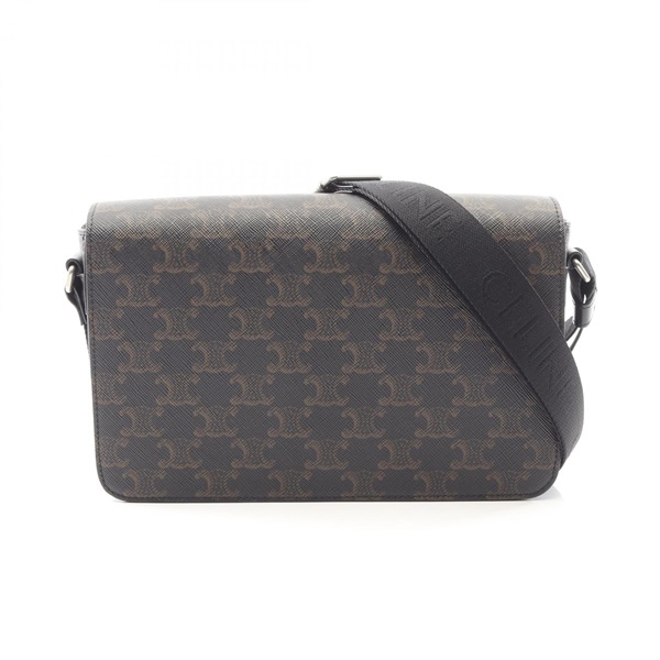 CELINE Triomphe Flap Messenger Bag Shoulder Crossbody Bag 111592ETH.38SI Used