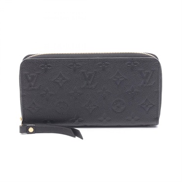 LOUIS VUITTON Zippy around long wallet M61864 Monogram empreinte leather Black