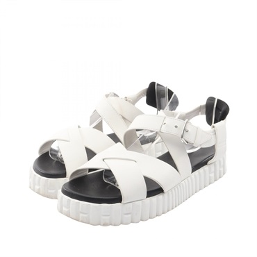 HERMES Everest Sandals Shoes leather White Used Women size 37