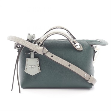 FENDI By the Way Selleria Mini 2WAY Handbag 8BS098AV1JF1TDY leather Green NEW