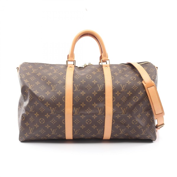 LOUIS VUITTON Keepall Bandouliere 50 Duffel Travel Bag M41416 Monogram Used LV