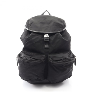 PRADA TESSUTO Rucksack Backpack V164 Nylon Saffiano leather Black Used Women