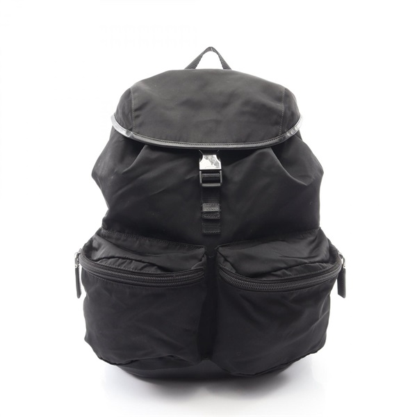 PRADA TESSUTO Rucksack Backpack V164 Nylon Saffiano leather Black Used Women