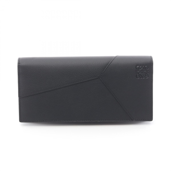 LOEWE Puzzle Long Horizontal Bifold purse C510978X071100 leather Black NEW