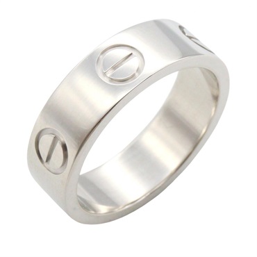 CARTIER Love Ring 18KWG White Gold Used Women US size #5 #50