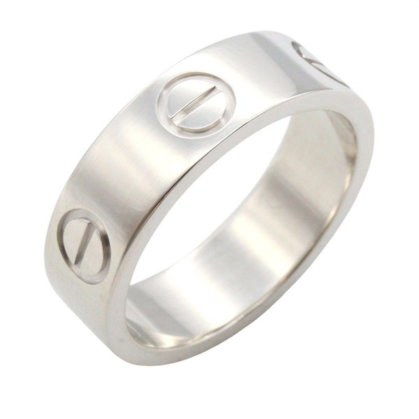CARTIER Love Ring 18KWG White Gold Used Women US size #5 #50