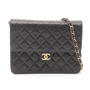 CHANEL Matelasse Single Flap Shoulder Bag A03569 Lamb leather Black Used GHW CC