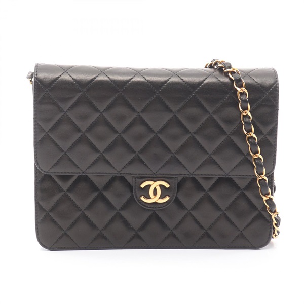CHANEL Matelasse Single Flap Shoulder Bag A03569 Lamb leather Black Used GHW CC