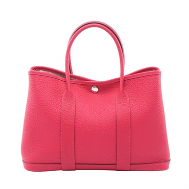 HERMES Garden party TPM Tote Bag Country leather Rose mexico Used Women SHW Y
