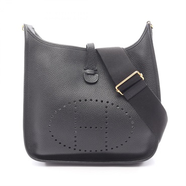HERMES Evelyne 3 PM Shoulder crossbody Bag D 056277CC Taurillon Clemence BK GHW