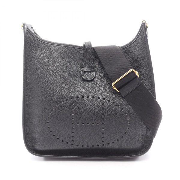 HERMES Evelyne 3 PM Shoulder crossbody Bag D 056277CC Taurillon Clemence BK GHW
