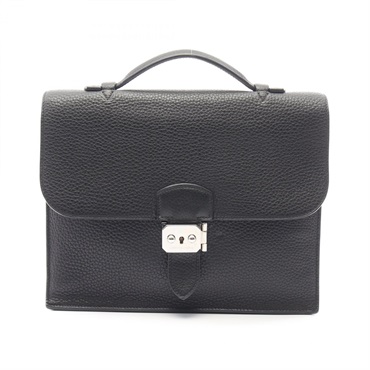 HERMES Sac a depeche 27 Business bag N briefcase 043856CK Taurillon Clemence SHW