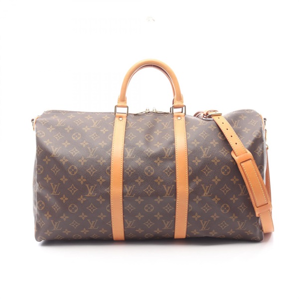 LOUIS VUITTON Keepall Bandouliere 50 traval hand bag M41416 canvas leather brown