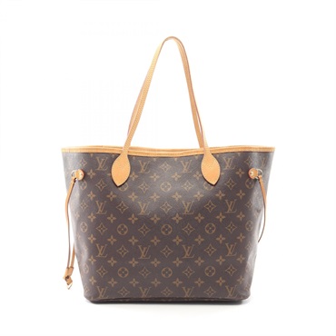LOUIS VUITTON Neverfull MM Tote Bag M40156 Monogram leather Brown Used Women