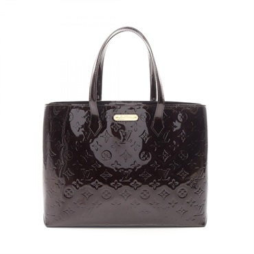 LOUIS VUITTON Wilscher MM Tote shoulder Bag M91645 Vernis leather Amarrant Used