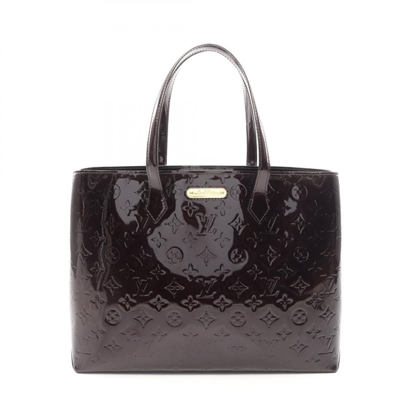 LOUIS VUITTON Wilscher MM Tote shoulder Bag M91645 Vernis leather Amarrant Used