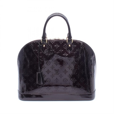 LOUIS VUITTON Alma GM Handbag M93595 Monogram Vernis leather Amarrant Used Women