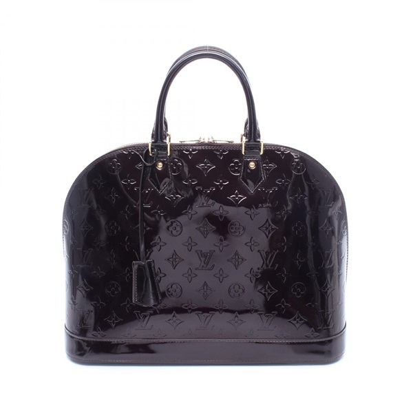 LOUIS VUITTON Alma GM Handbag M93595 Monogram Vernis leather Amarrant Used Women