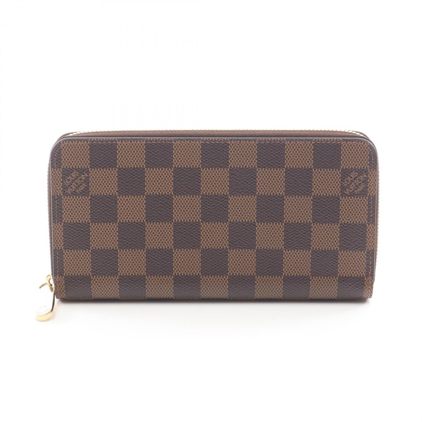LOUIS VUITTON Zippy wallet Around long purse N60046 Damier Ebene rose balerine