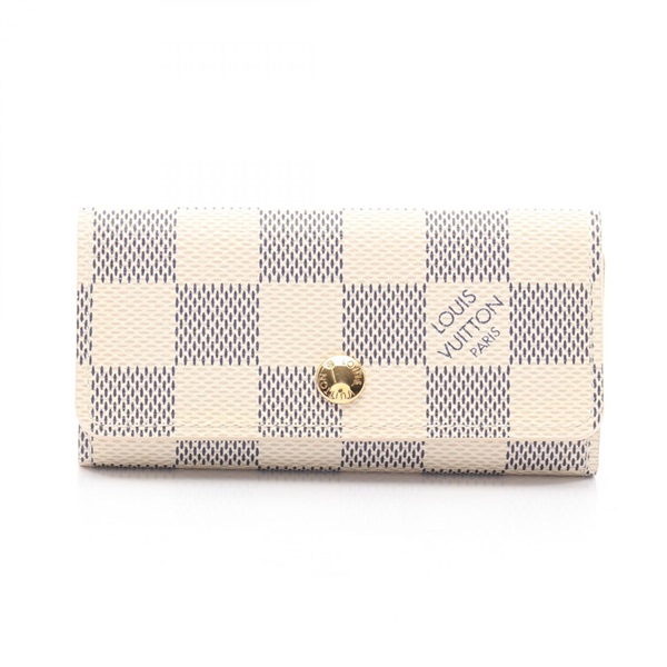 LOUIS VUITTON Multicles 4 Key holder N60020 Damier Azur canvas leather Used LV