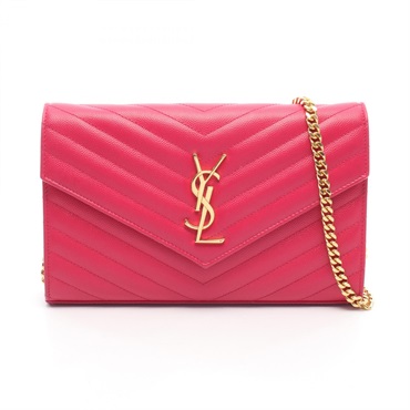 SAINT LAURENT PARIS Cassandra Classic chain crossbody Shoulder Bag 377828 pink