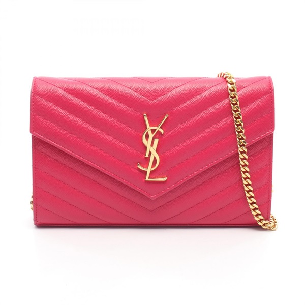 SAINT LAURENT PARIS Cassandra Classic chain crossbody Shoulder Bag 377828 pink