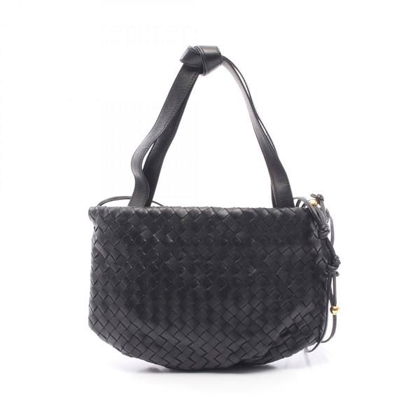 BOTTEGA VENETA THE BULB SMALL Intrecciato shoulder Handbag 651811 leather Black