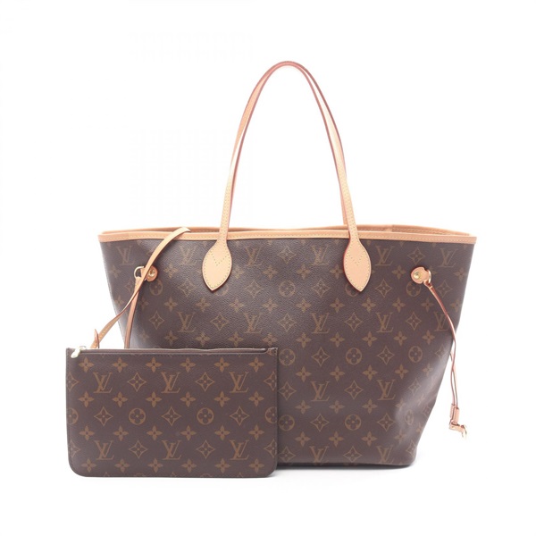 LOUIS VUITTON Neverfull MM Shoulder Tote Bag M40995 Monogram canvas leather Used