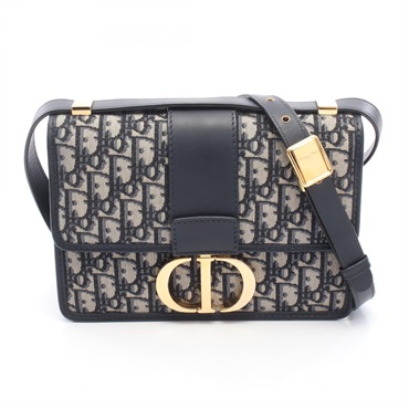Christian Dior 30 MONTAIGNE Oblique Shoulder crossbody Bag M9203UMOS canvas navy