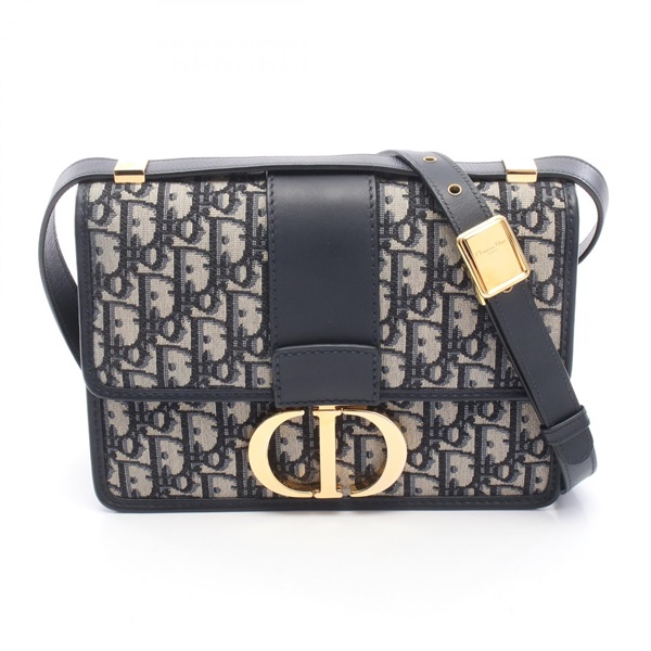 Christian Dior 30 MONTAIGNE Oblique Shoulder crossbody Bag M9203UMOS canvas navy