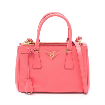 PRADA SAFFIANO LUX Galleria shoulder crossbody Handbag BN2316 leather Pink Used