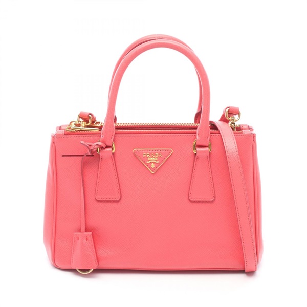 PRADA SAFFIANO LUX Galleria shoulder crossbody Handbag BN2316 leather Pink Used