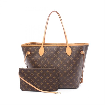 LOUIS VUITTON Neverfull MM Shoulder Tote Bag M40995 Monogram canvas leather Used
