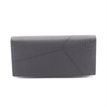 LOEWE Puzzle Long Horizontal Wallet Bifold purse C510978X071100 leather Blk NEW