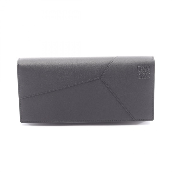 LOEWE Puzzle Long Horizontal Wallet Bifold purse C510978X071100 leather Blk NEW