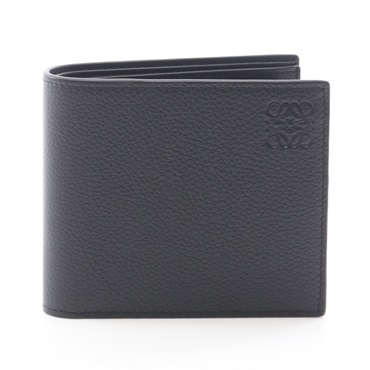 LOEWE Bi-fold Coin Wallet Purse C660501X031100 leather Black NEW unisex