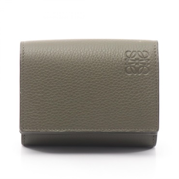 LOEWE Trifold wallet C660TR2X044160 Leather Khaki NEW Women