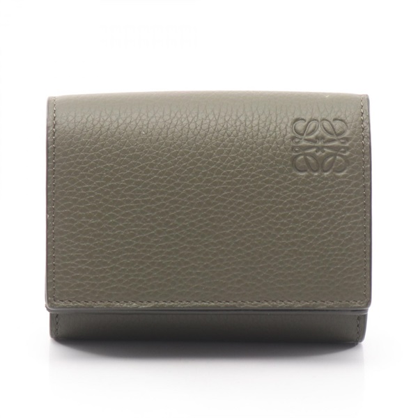 LOEWE Trifold wallet C660TR2X044160 Leather Khaki NEW Women
