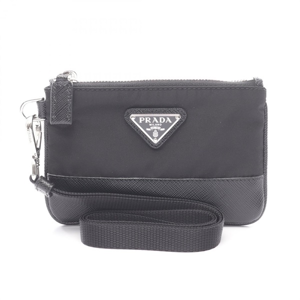 PRADA TESSUTO＋SAFFIANO coin purse wallet 2MR0412DMHF0002 Nylon leather Black