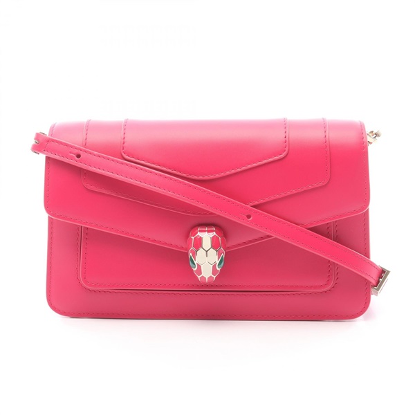 BVLGARI Serpenti Forever EastWest Shoulder Bag 292105 leather Pink Used Women