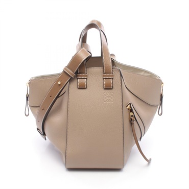 LOEWE HAMMOCK SMALL shoulder Handbag leather Beige Used Women