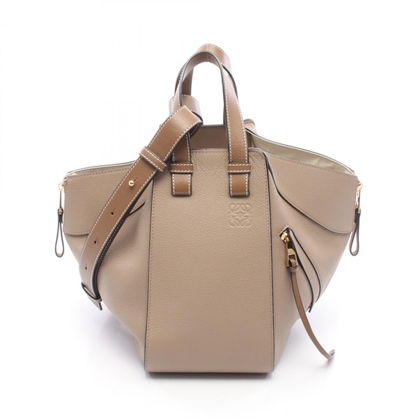 LOEWE HAMMOCK SMALL shoulder Handbag leather Beige Used Women