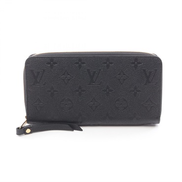 LOUIS VUITTON Zippy around long wallet M61864 Monogram empreinte Black used LV