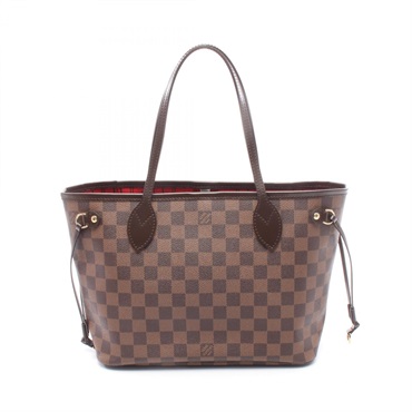 LOUIS VUITTON Neverfull PM Shoulder Tote Bag N51109 Damier canvas leather Used