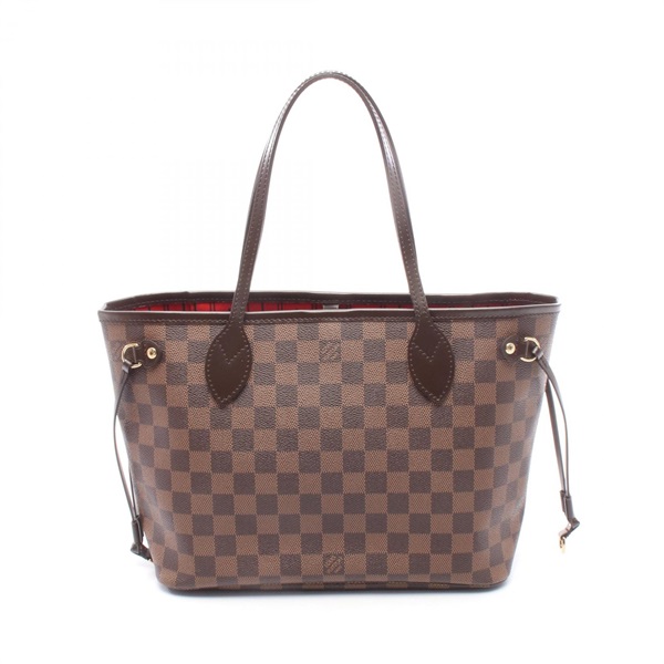 LOUIS VUITTON Neverfull PM Shoulder Tote Bag N51109 Damier canvas leather Used