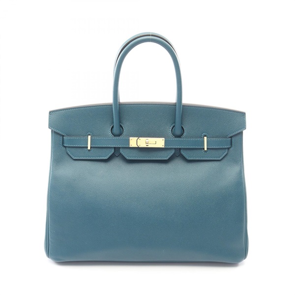 HERMES Birkin 35 Handbag Epsom leather Green Malachite GHW Used Women T