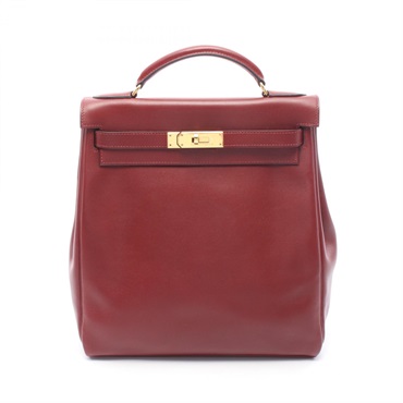 HERMES Kelly Ad GM Rucksack Backpack Gulliver leather Rouge H Used Women C GHW