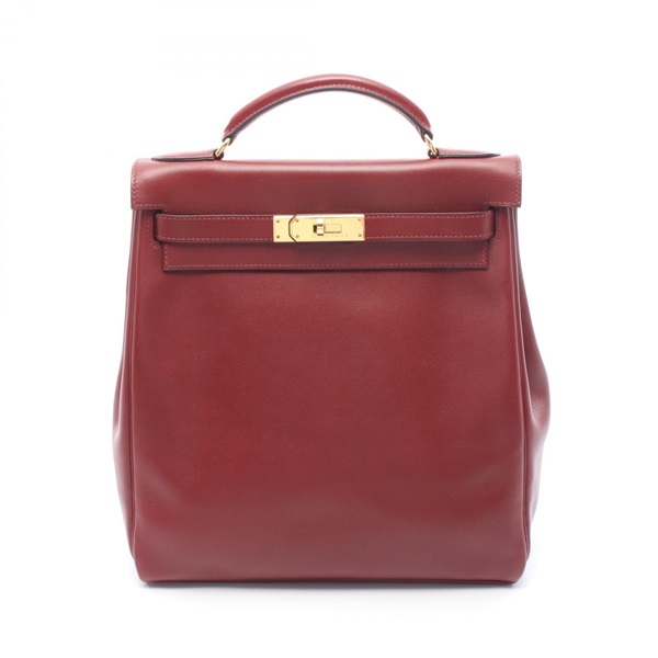 HERMES Kelly Ad GM Rucksack Backpack Gulliver leather Rouge H Used Women C GHW